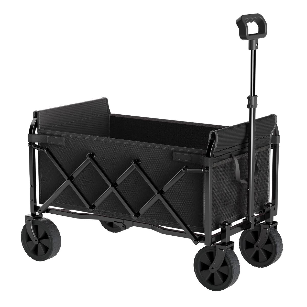 Alt View 7. Loheer - Loheer Expandable Dual Layer Utility Wagon Cart, Heavy Duty Steel Frame, Folding Wagon for Camping and Shopping.