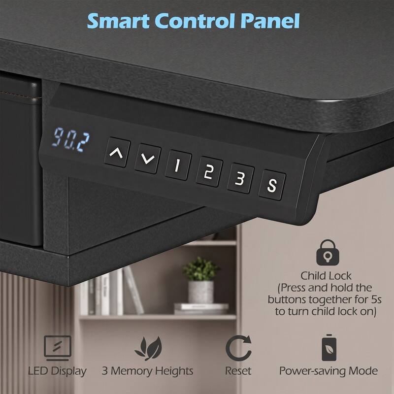 Smart Control Panel 90.2 V I 2 3 S LED Display 3 Memory Heights Child Lock (Press and hold the buttons together for 5s to turn child lock on) C Reset Power-saving Mode