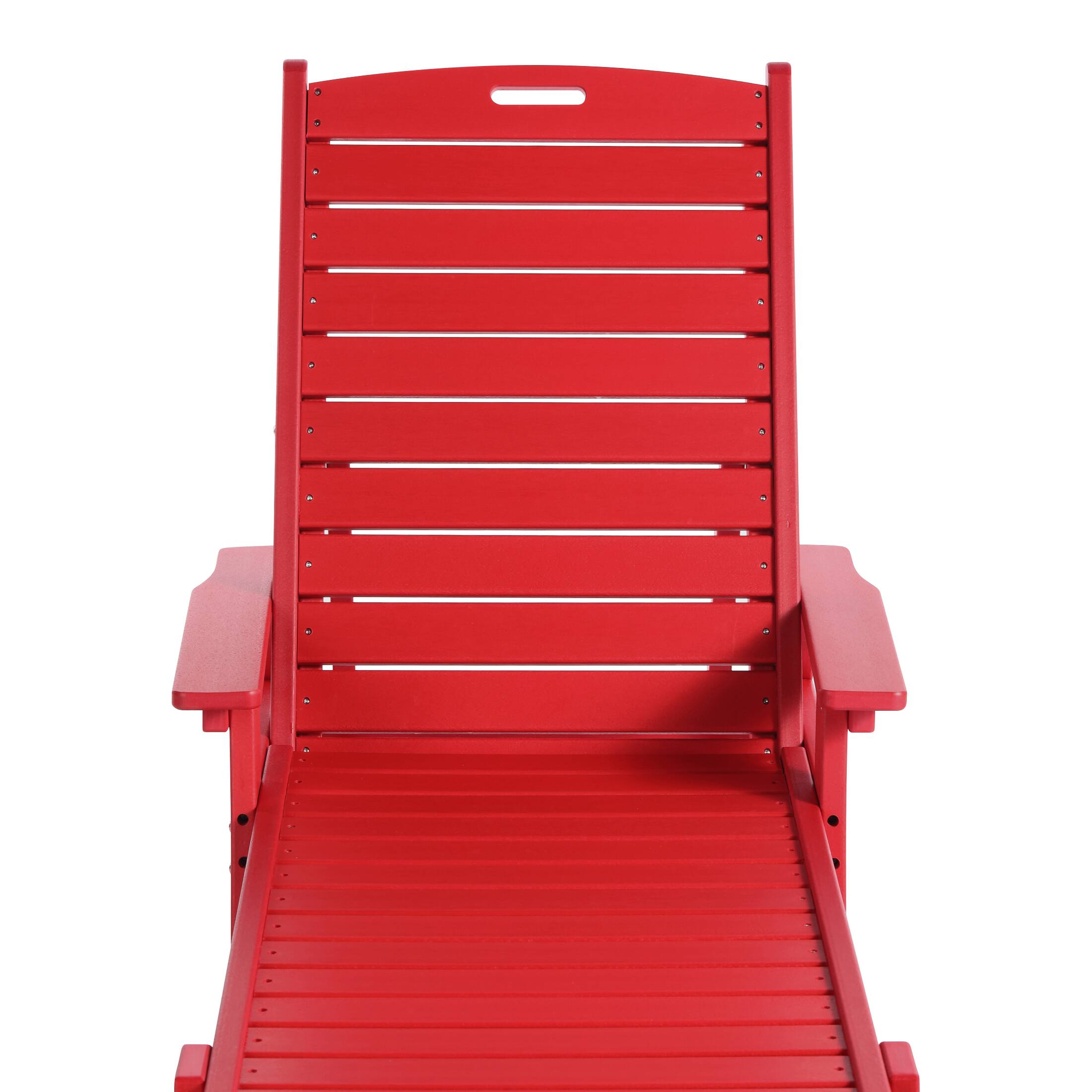 Alt View 2. WestinTrends - WestinTrends Malibu Poly Reclining Chaise Lounge - Red.
