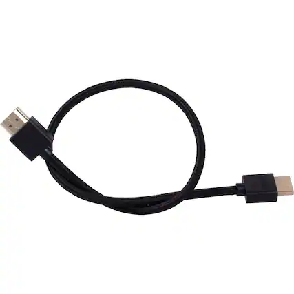 Front. Blackhawk Cables - Blackhawk Cables 16" Thin Braided HDMI Cable for On-Camera Monitors, Black.