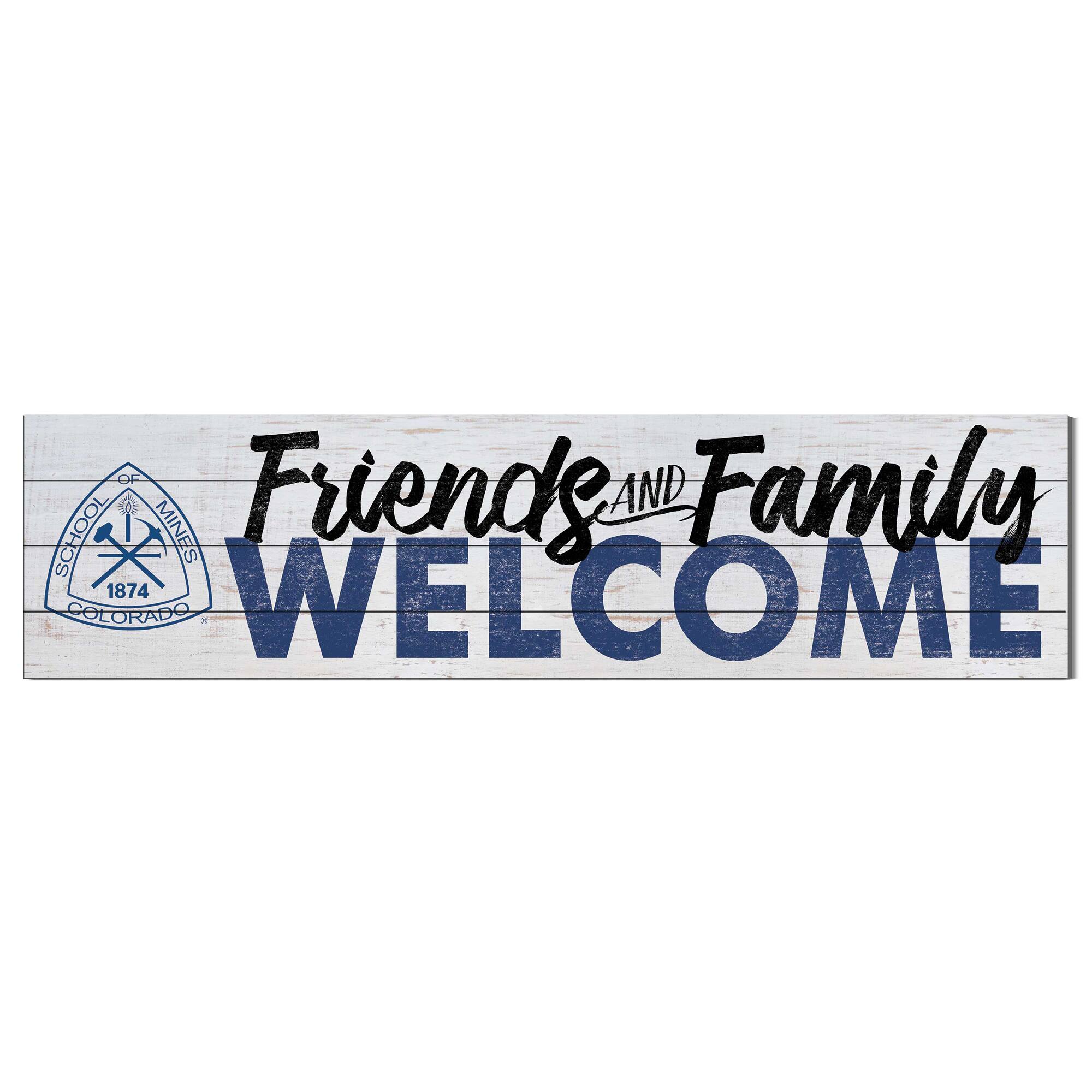 Colorado School of Mines Orediggers 10'' x 40'' Friends & Family Welcome Sign
