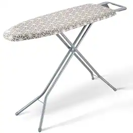 VEVOR - Ironing Board with Large 51 x 13 Ironing Surface, Thickened 4 Layers Iron Board with Heat Resistant Cover - Gray,Silver