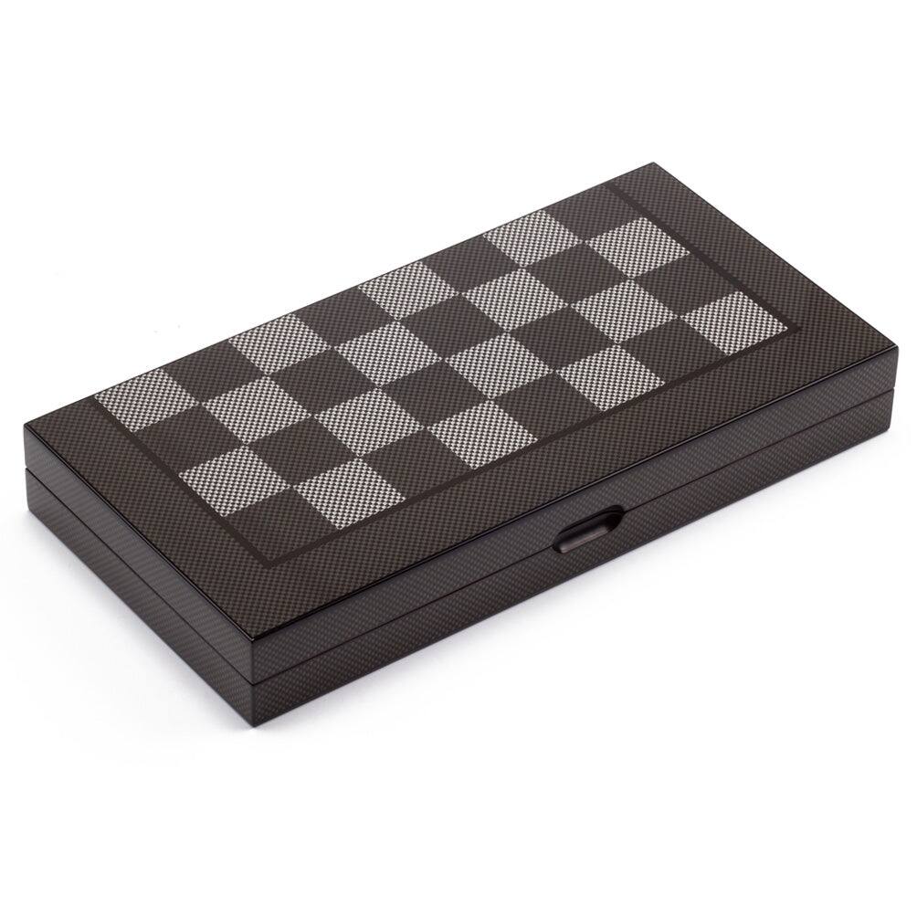 GSE Games & Sports Expert 10 Inch Wooden 3 in 1 Travel Size Chess