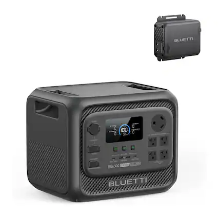 FHARDEN BLUETTI EITTOA - D OUTPUT - - - 0 - num 0 100 9 m am - 0 K COuT VGR T I DC AC OVITDA OGPT /A/20w DC DCOU UND-CHow SOW -A-B u -COOOW 2400W 3044.4Wh Elite 300 I BLUETTI