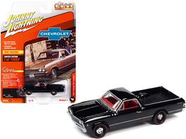 Johnny Lightning - 1967 Chevrolet El Camino Tuxedo Red Interior 1/64 Diecast "Classic Gold Collection" Limited Edition 11652 pcs - Black
