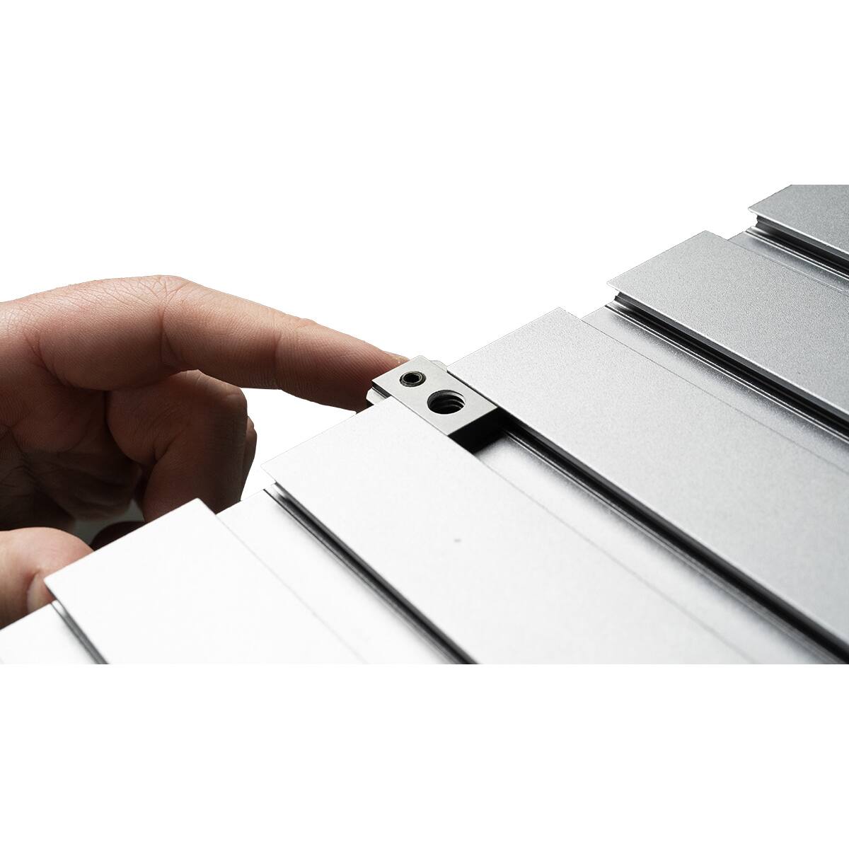 Alt View 4. Tether Tools - Tether Tools 3/8"-16 Thread Accessory Mount for AeroTrac Workstation, 3-Pack - Silver.