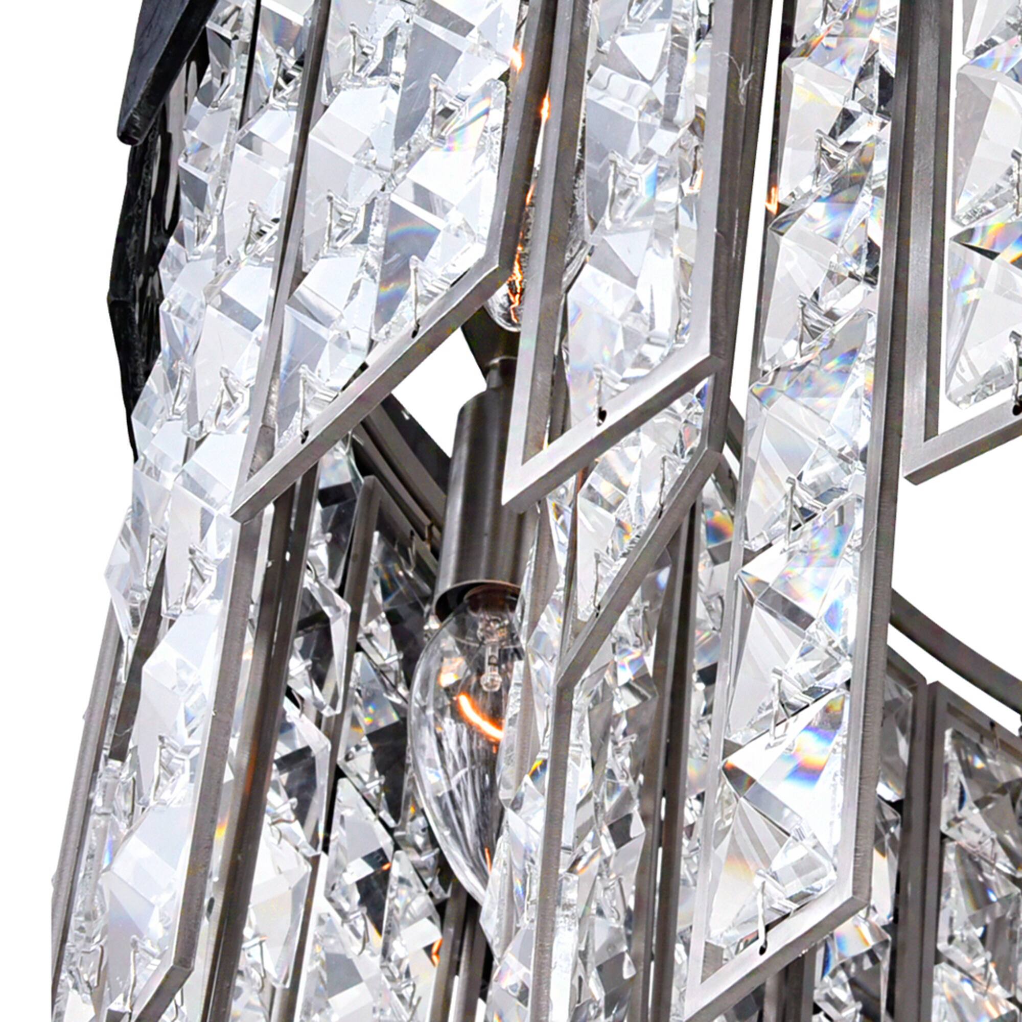 Back. CWI Lighting - Glacier 6 Light Down Chandelier With Polished Nickel Finish - Polished Nickel.