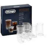 De'Longhi - 6 Piece Glass Set - 2 Cappuccino (9.1 fl. oz.), 2 Cold Brew (10.1 fl. oz.), and 2 Thermal (16.2 fl. oz.) - No Color