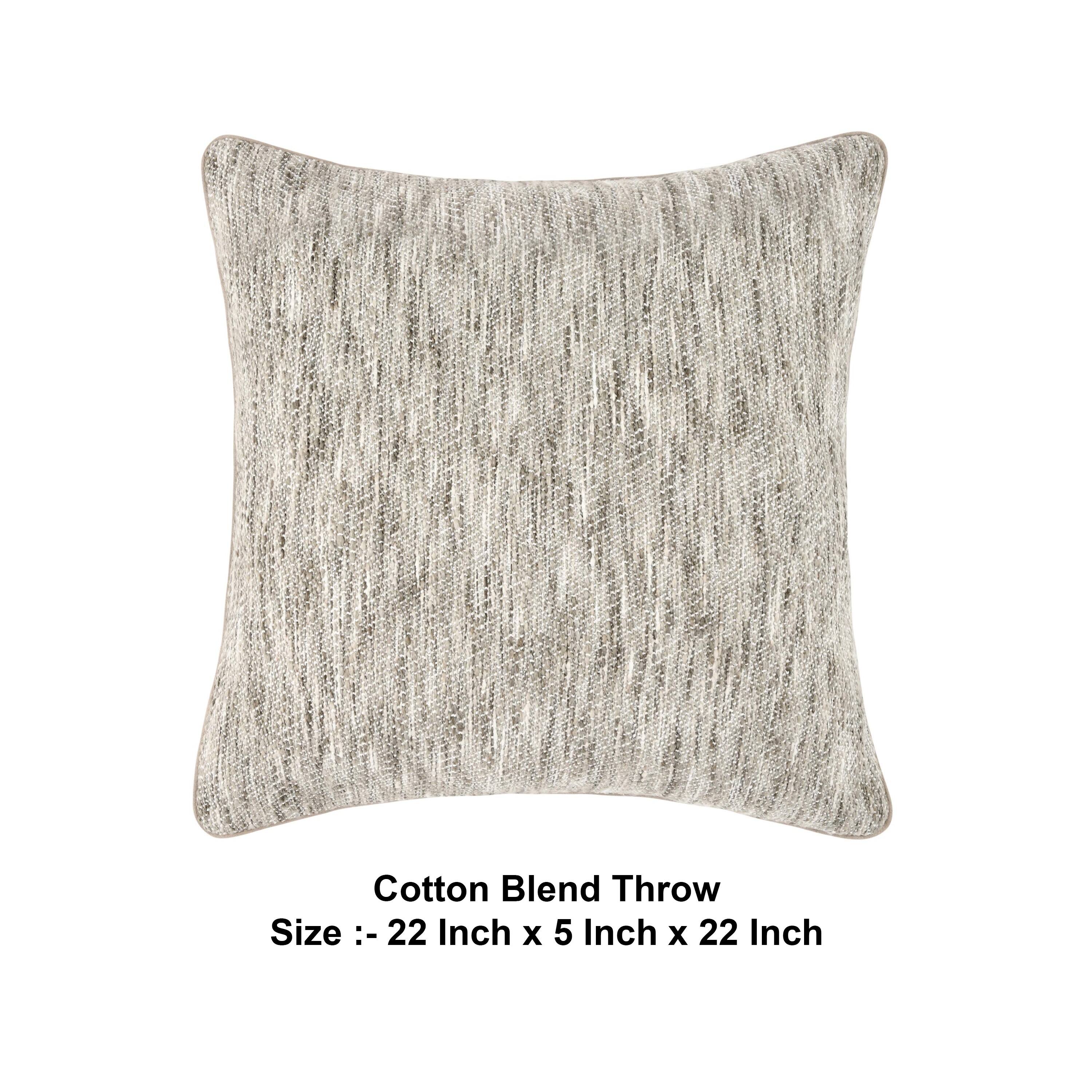 Cotton Blend Throw  
Size: 22 Inch x 5 Inch x 22 Inch