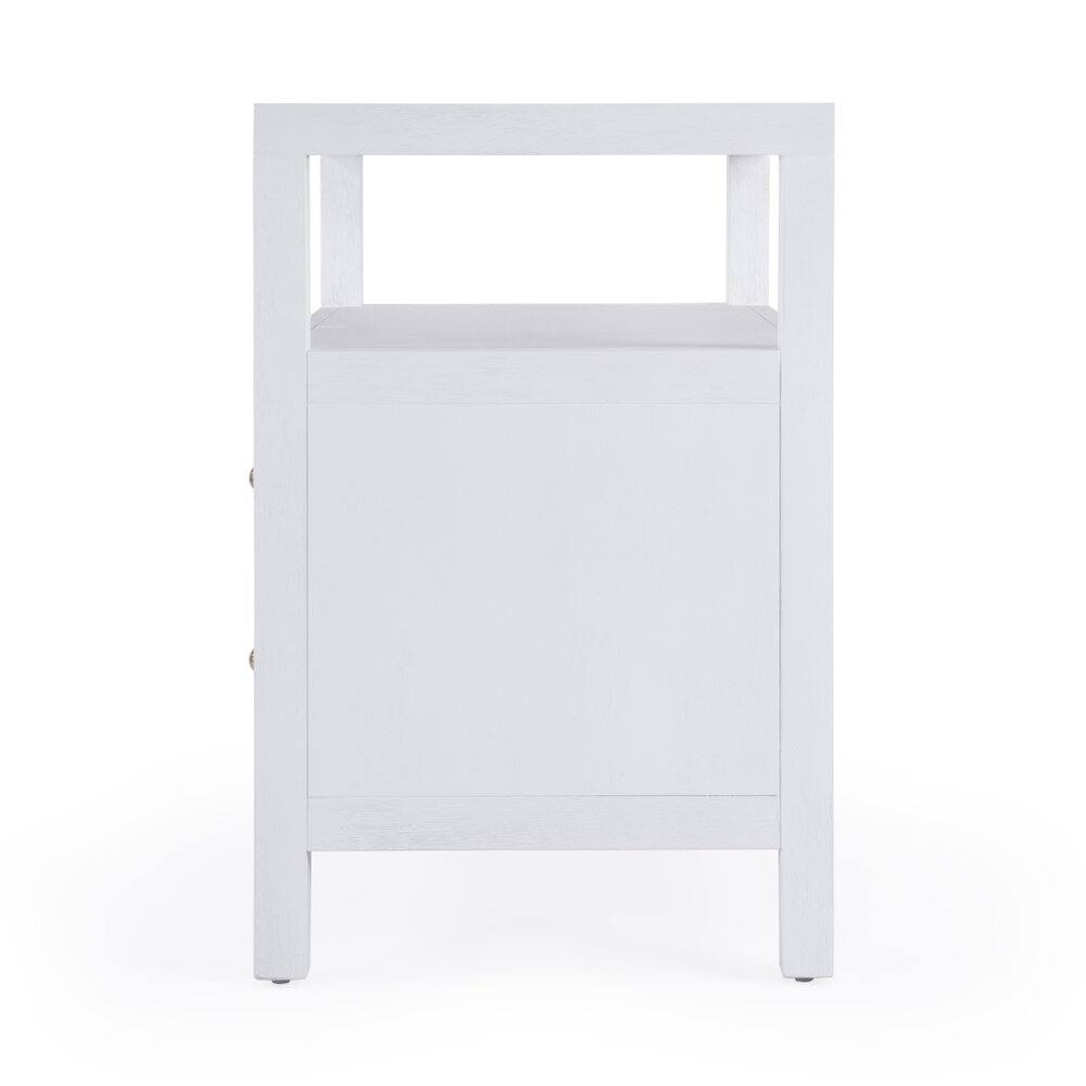 Back. Butler Specialty - Nora 2-Drawer Wide Nightstand - White.