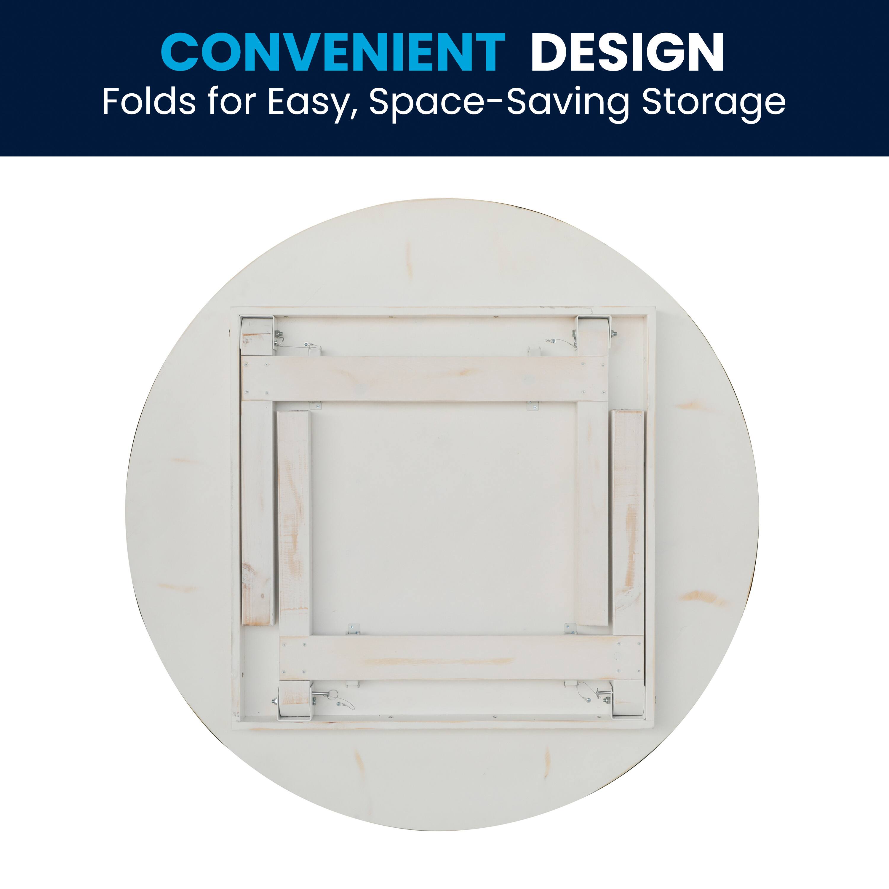 CONVENIENT DESIGN  
Folds for Easy, Space-Saving Storage
