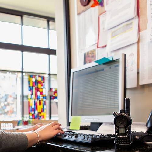 Angle. Motorola - 2 x Motorola CLS1110 Two Way Radio Walkie Talkies (UHF) - Black.