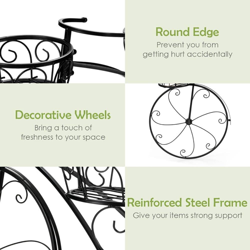 - Round Edge: Prevent you from getting hurt accidentally
- Decorative Wheels: Bring a touch of freshness to your space
- Reinforced Steel Frame: Give your items strong support