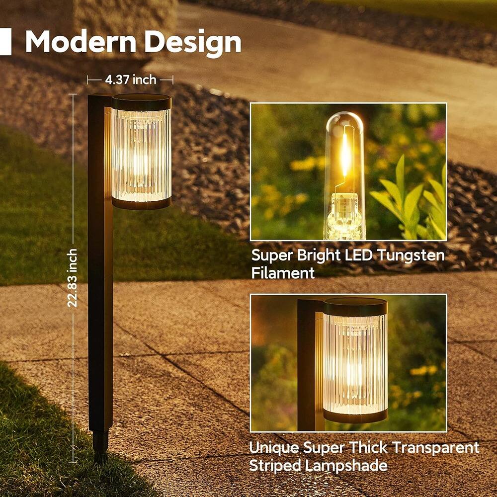 Modern Design

4.37 inch

22.83 inch

Super Bright LED Tungsten Filament

Unique Super Thick Transparent Striped Lampshade