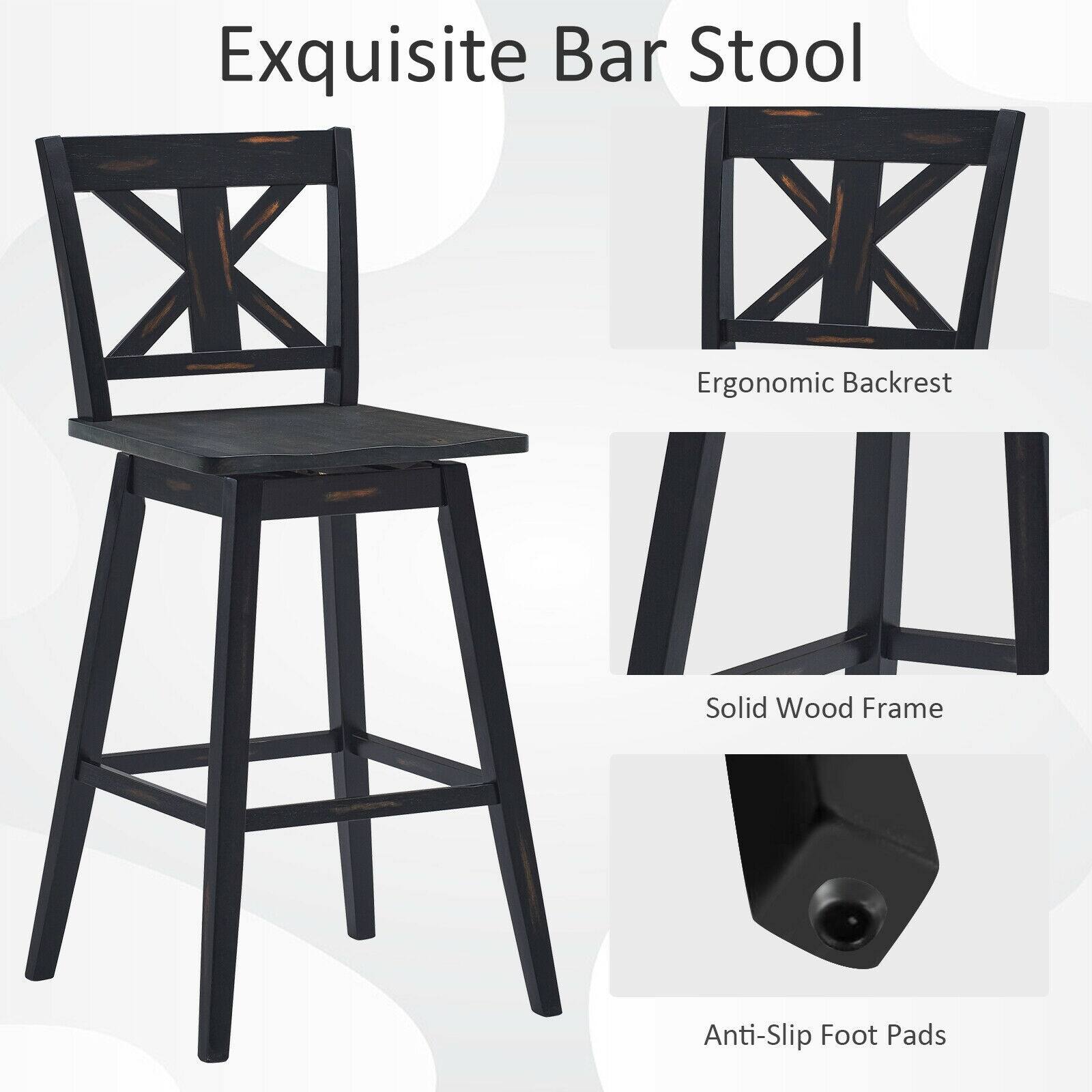 Exquisite Bar Stool
Ergonomic Backrest
Solid Wood Frame
Anti-Slip Foot Pads