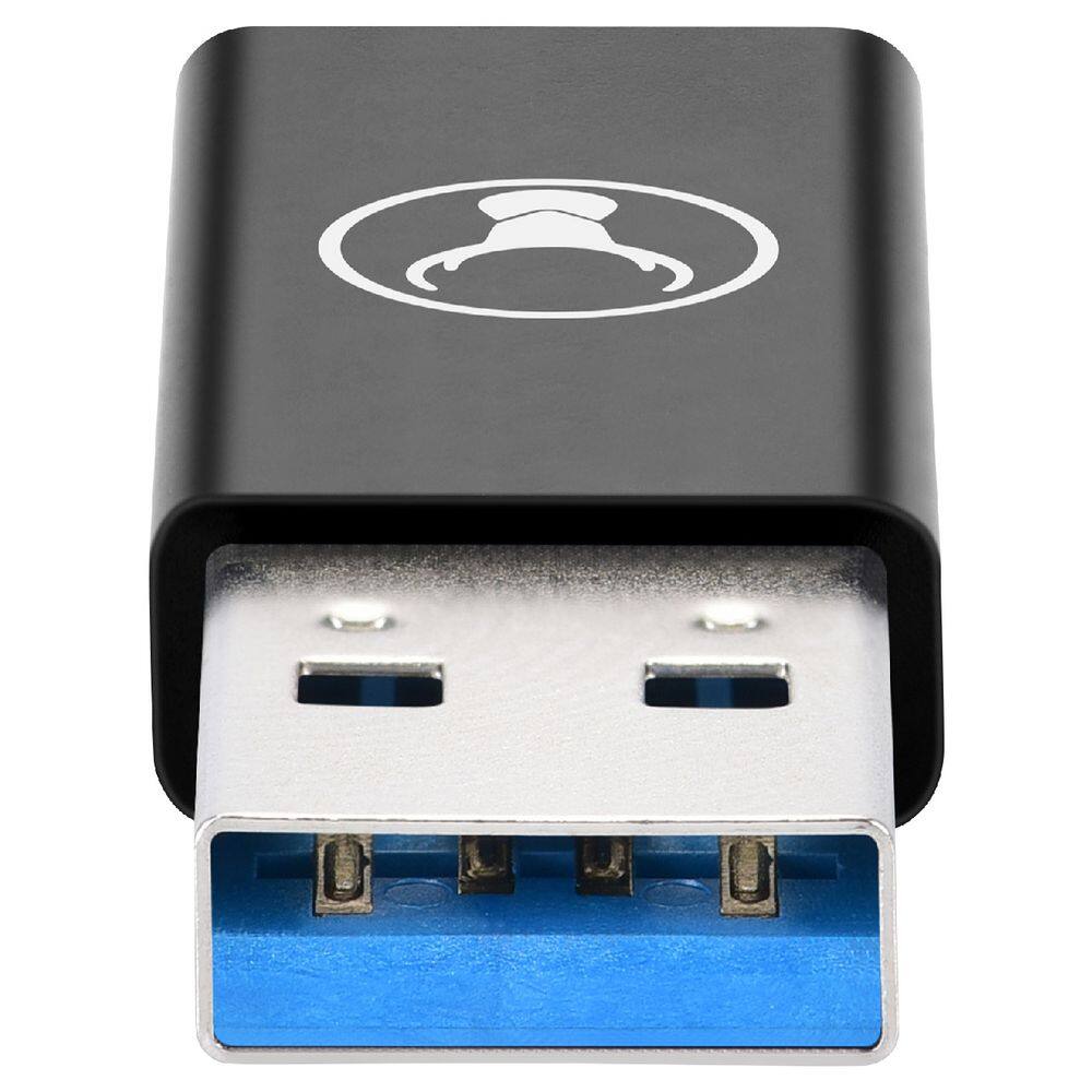 Angle. Bonelk - BonElk Compact USB-A to USB-C 3.0 Adapter - Black - Black.