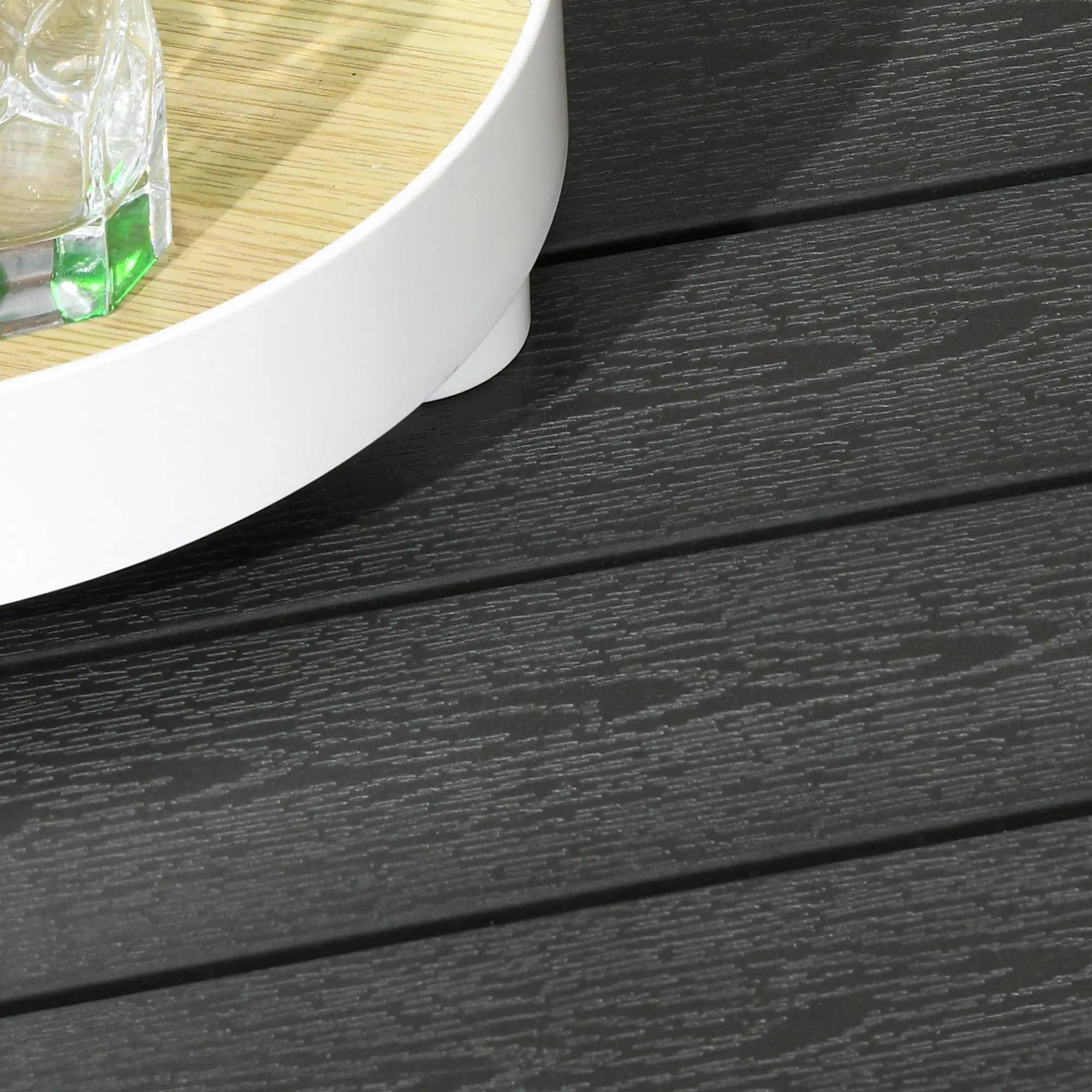 Alt View 5. Spaco - Spaco 7PCS PE Rattan Patio Set, L Shape Sectional Storage,  Weatherproof - Dark Blue.