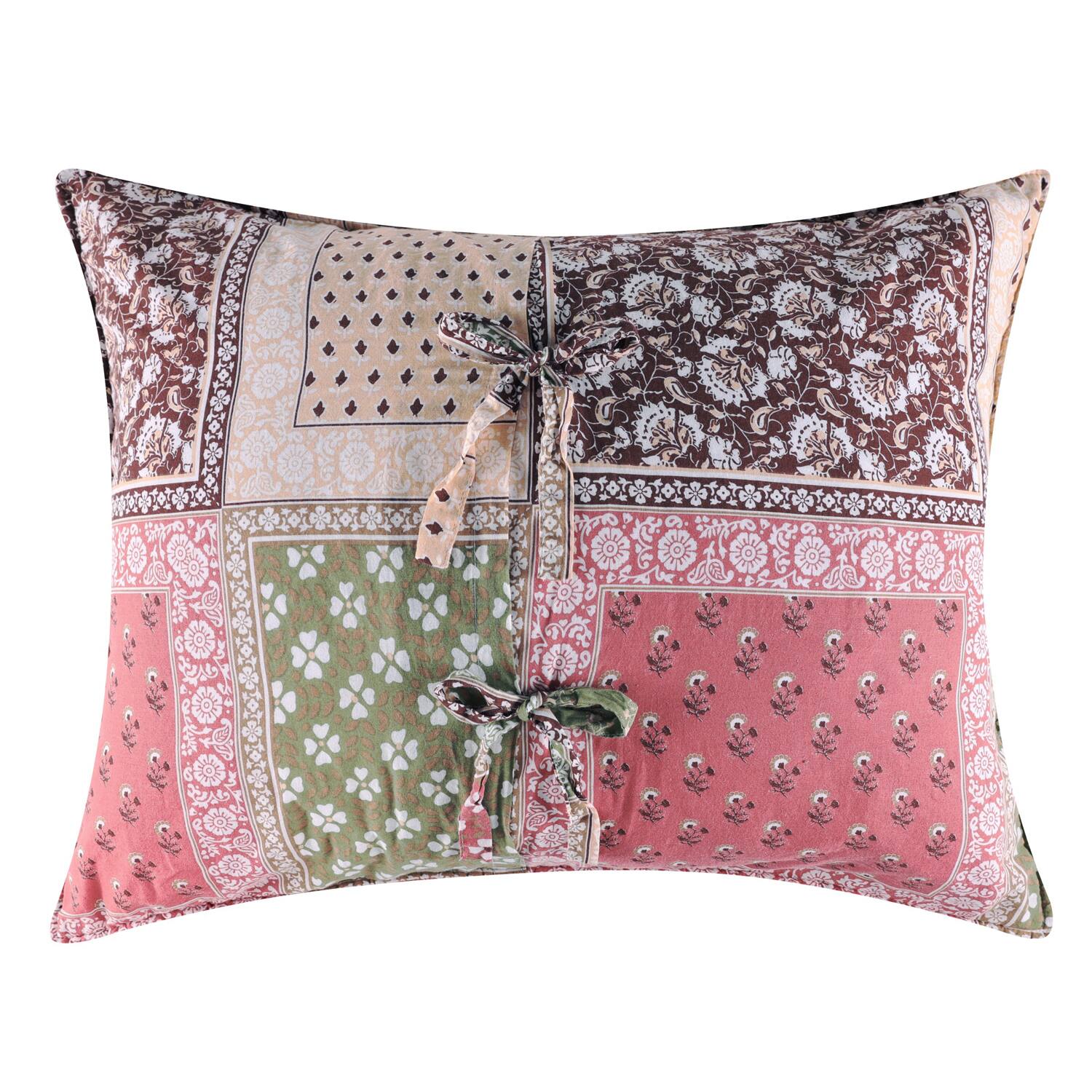 Back. Greenland Home Fashions - Greenland Home Fashions Priya 100% Cotton Pillow Sham King 20x36 Multi - Multi.