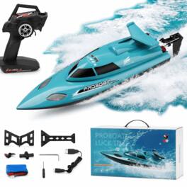 Topteng - WLtoys WL911-A RC Racing Boat–2.4GHz, 13Mph, Self-Righting, Sealed Waterproof, 370 Motor, 100m Range, Fit for Beginners - Green