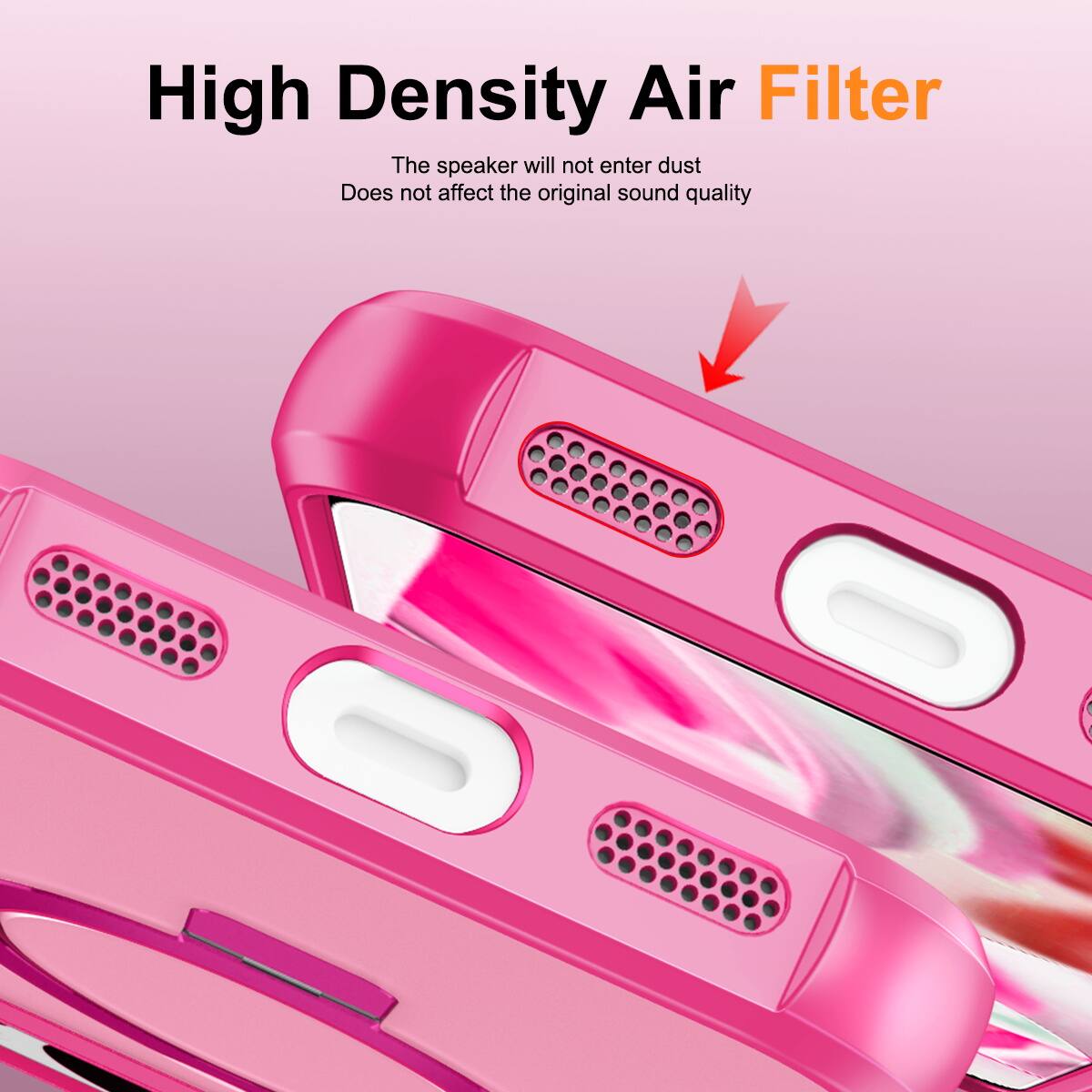 High Density Air Filter

The speaker will not enter dust  
Does not affect the original sound quality