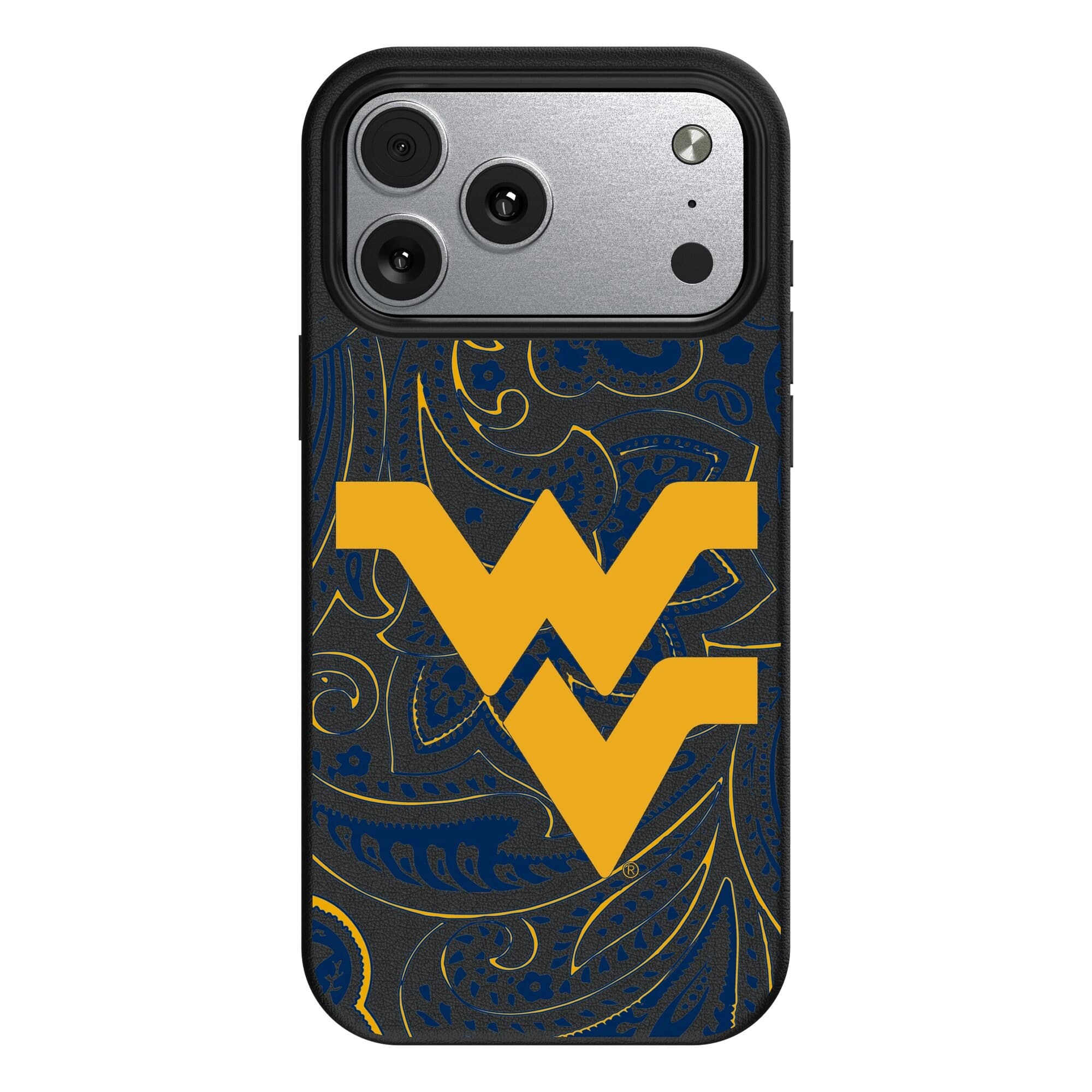 Keyscaper - NCAA - West Virginia Mountaineers Paisley iPhone Magnetic Bump Case - 17 Pro Max - Black price history on PriceWatchPro