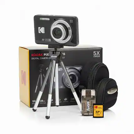 KODAK PIX FOCUS DIGITAL CAMERA B
5X WIDE
FULL HD
13.9 MP
28mm Wide Angle
5X Optical Zoom
Aspheric Lens
1280 x 720
XC V1