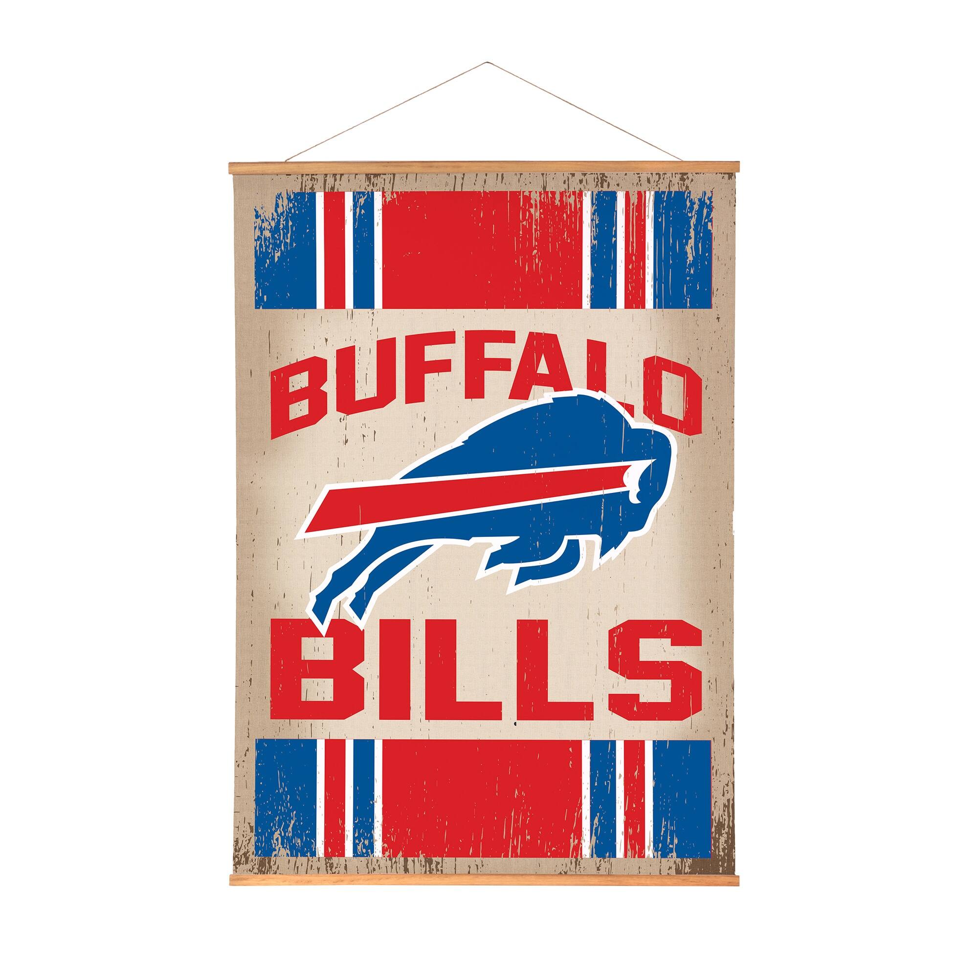 Buffalo Bills 36" x 54" Large Canvas Wall Art Tapestry with Wood Frame