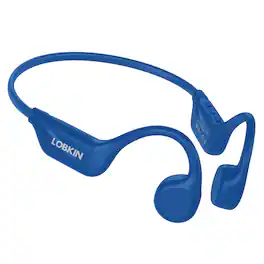 Loheer - X25 Bone Conduction Headphones, Open-Ear Bluetooth 6.0 Sport Headset, IPX5 Waterproof, 10H, Blue