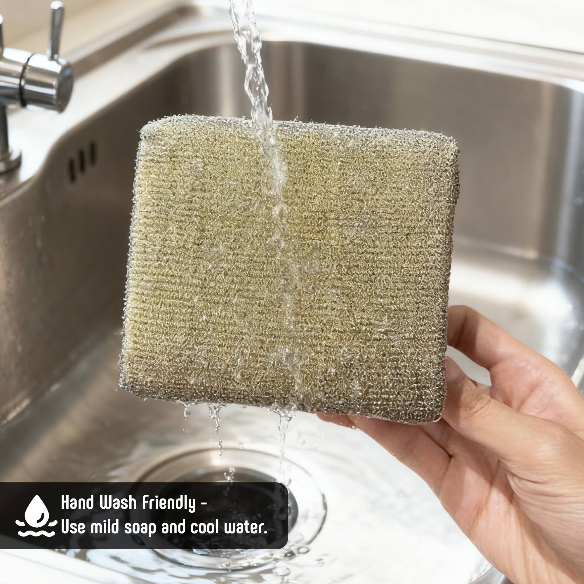 Hand Wash Friendly - Use mild soap and cool water.