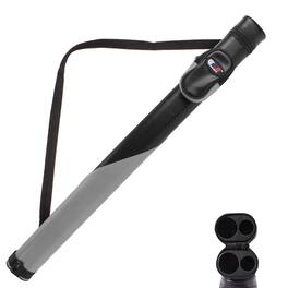 GSE Games & Sports Expert - 1x1 Deluxe Hard Billiard Pool Cue Stick Carrying Case, Billiard Cue Case - Black/Grey