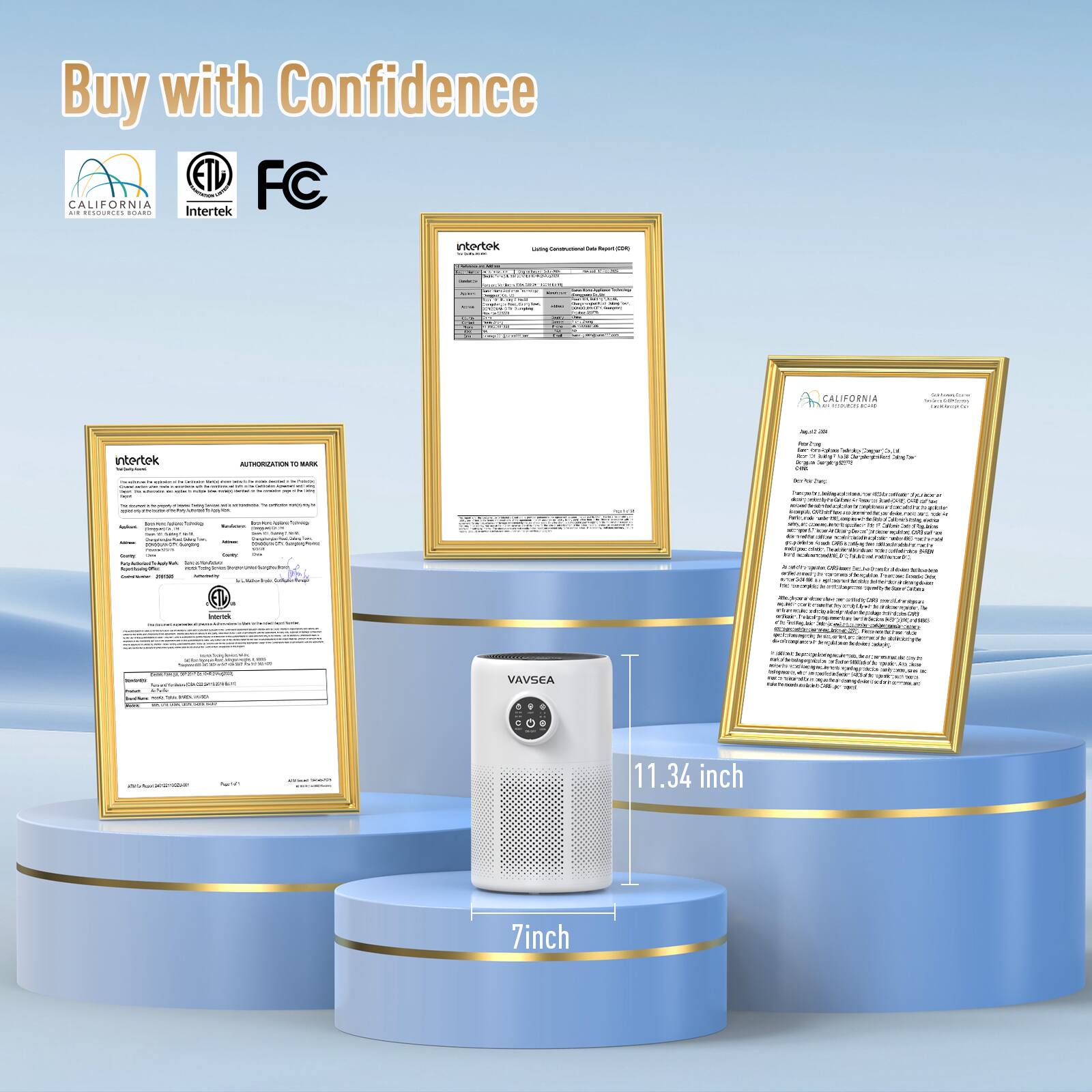 Buy with Confidence

ETD FC CALIFORNIA

Intertek

CALIFORNIA

11.34 inch
7 inch