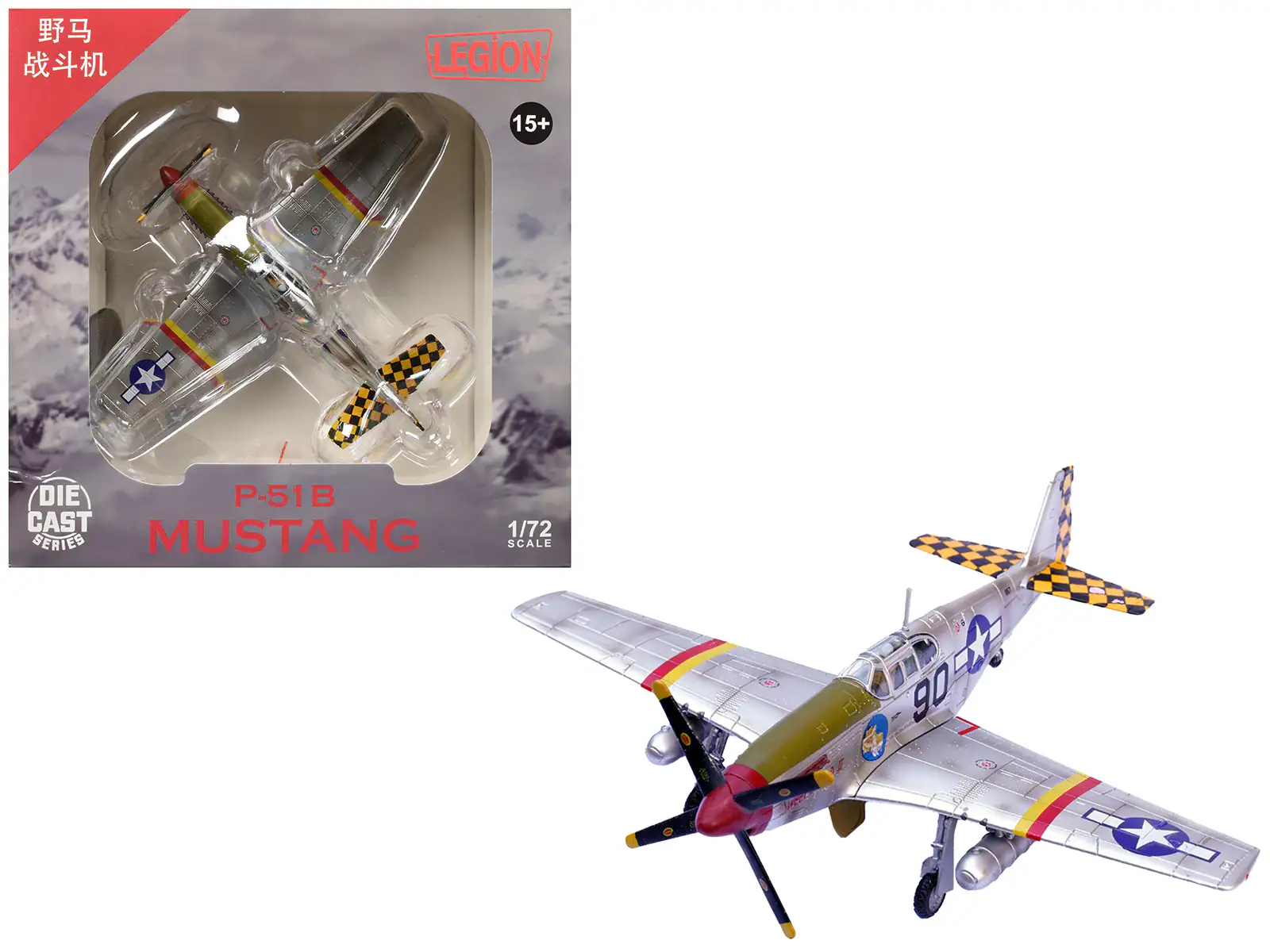LEGION  
15+  
DIE CAST SERIES  
P-51B MUSTANG  
1/72 SCALE