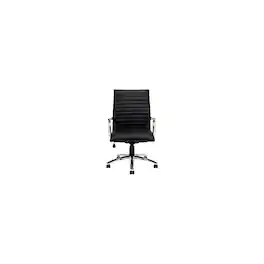The Office - to Go Faux Leather Executive Chair, (OTG11730B) - Black