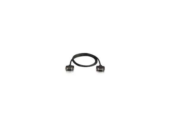 Front. Cables to Go - C2G 52147 Serial RS232 DB9 Cable with Low Profile Connectors F/F, In-Wall CMG-Rated, Black (3 Feet, 0.91 Meters).