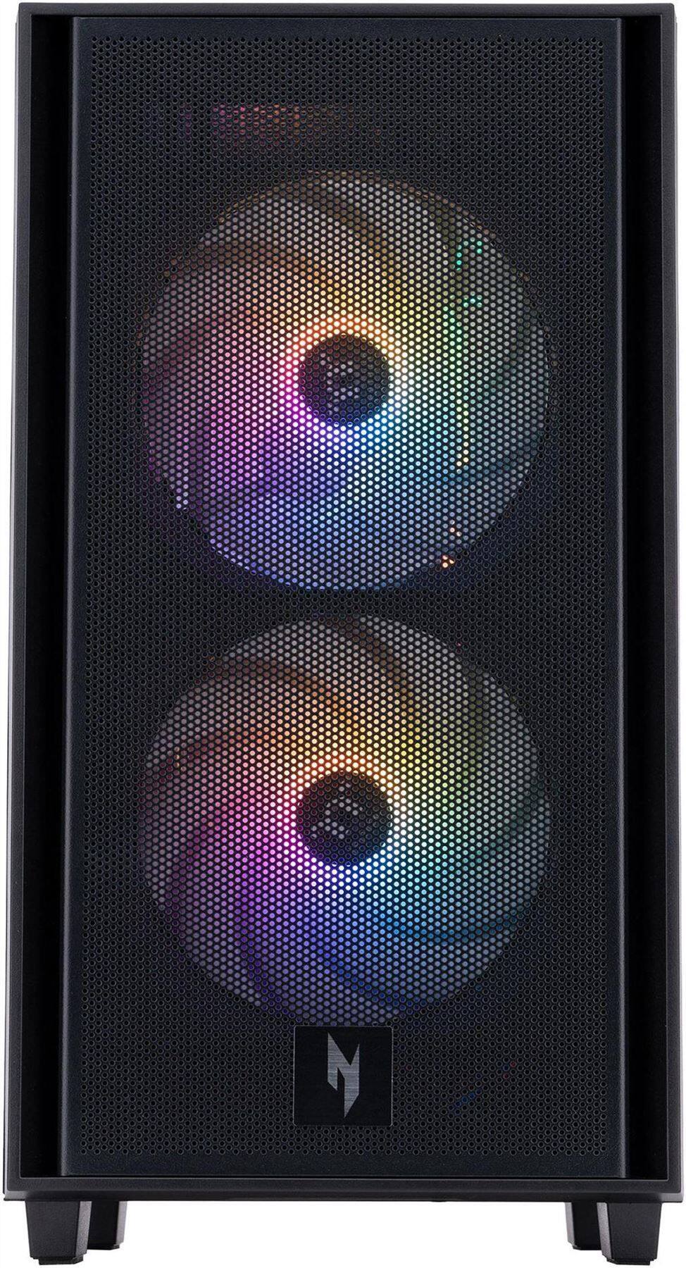 Angle. Acer - Nitro 60 Gaming Desktop - Intel Core i7-14700F - NVIDIA GeForce RTX 4060 - 32GB RAM - 2TB SSD - Black.