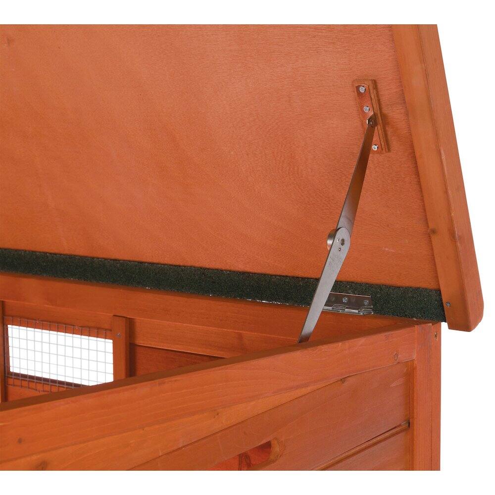 Alt View 2. TRIXIE - Natura Weatherproof Wooden Outdoor Duck Coop with Pull-Out Tub, Brown - Brown.