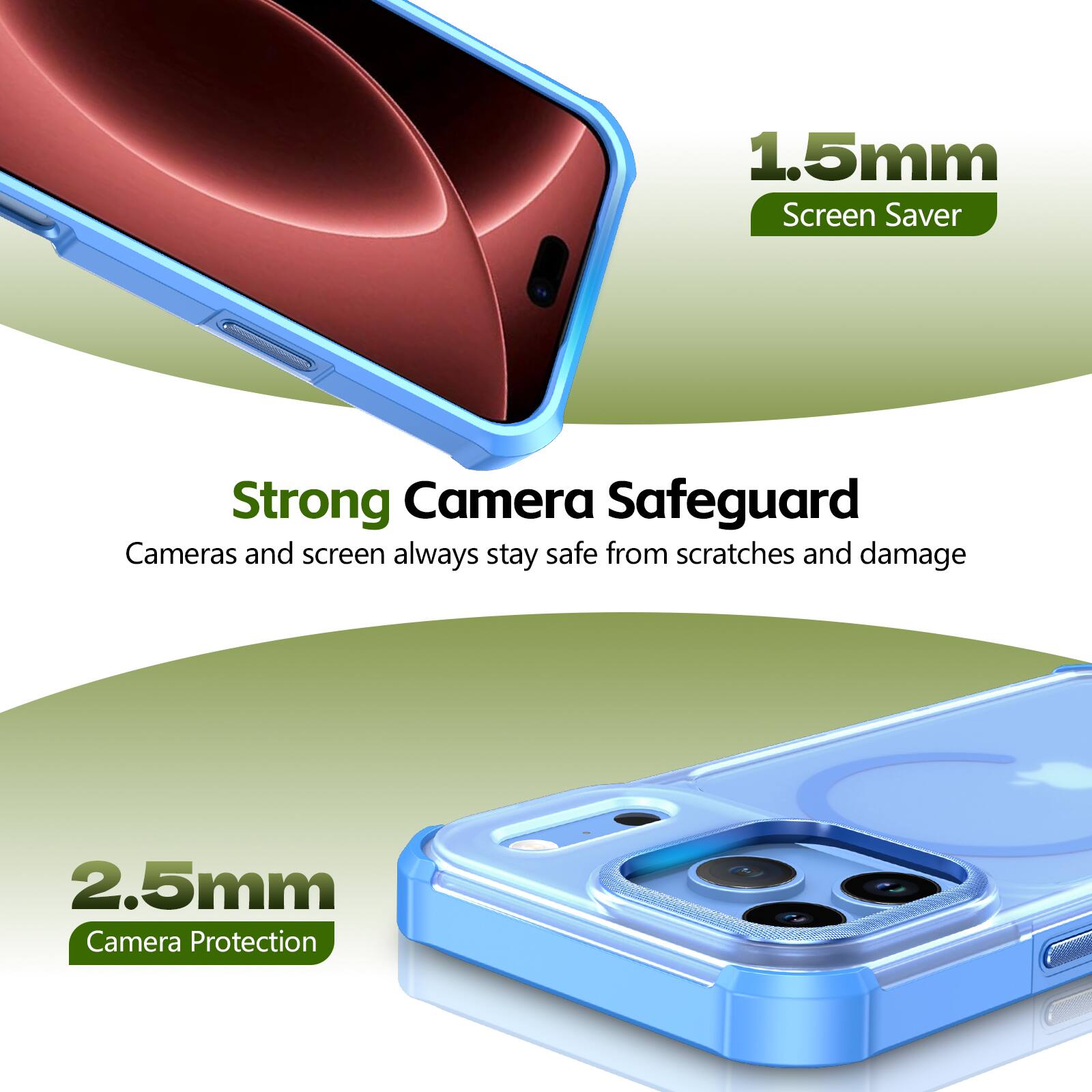 1.5mm Screen Saver

Strong Camera Safeguard
Cameras and screen always stay safe from scratches and damage

2.5mm Camera Protection