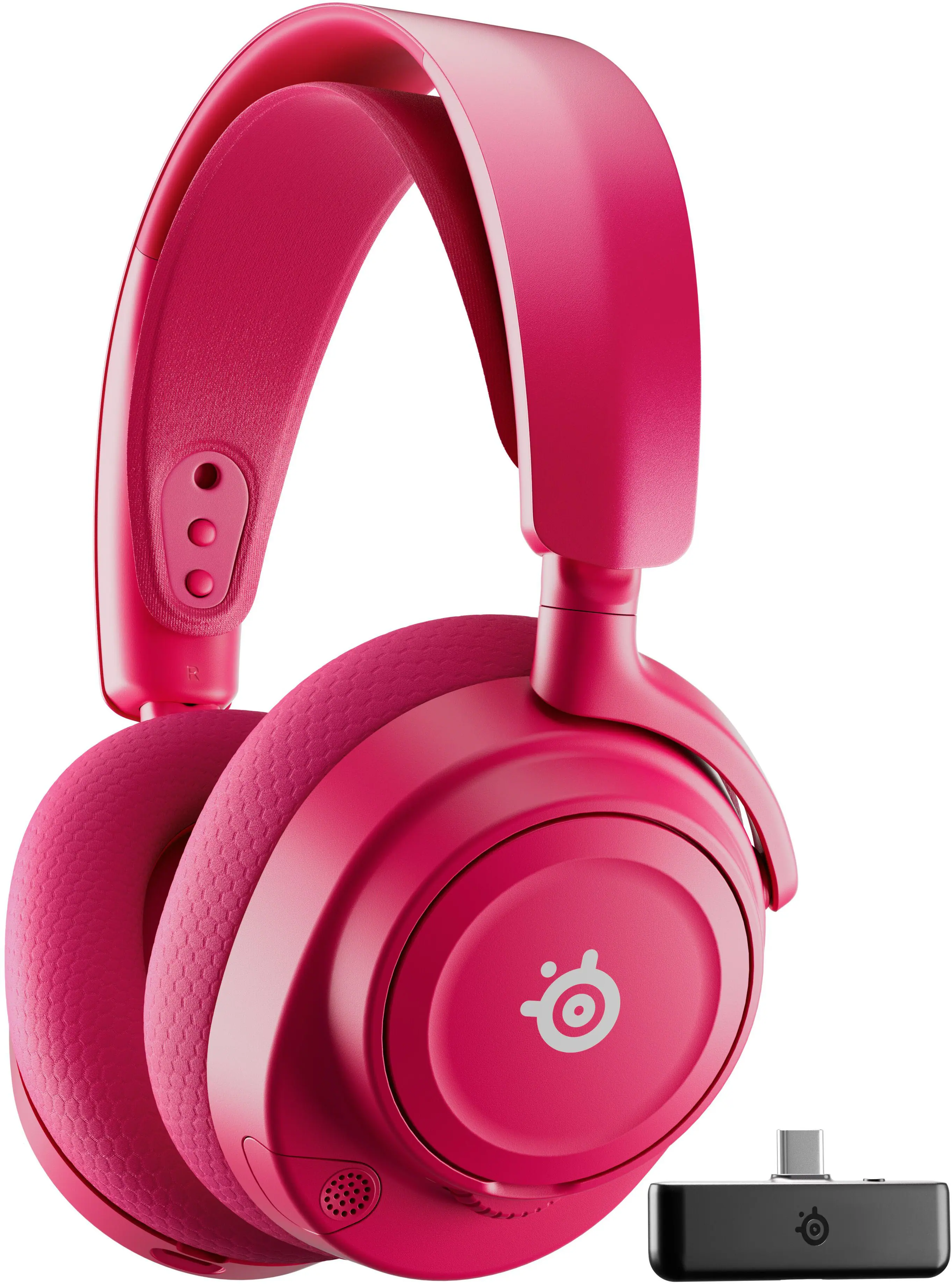 Front. SteelSeries - Arctis Nova 7X Gen 2 Wireless Over-The-Ear Multi Gaming Headset for Xbox, PC, PS5, Switch, Handheld - Magneta.