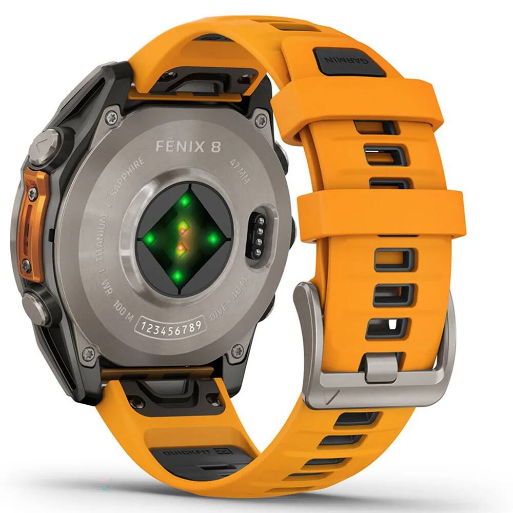 GARMIN FENIX 8 B SAPPHIRE MM - TITANIUM I WR 100 M DIVE 123456789 QUICKFIT