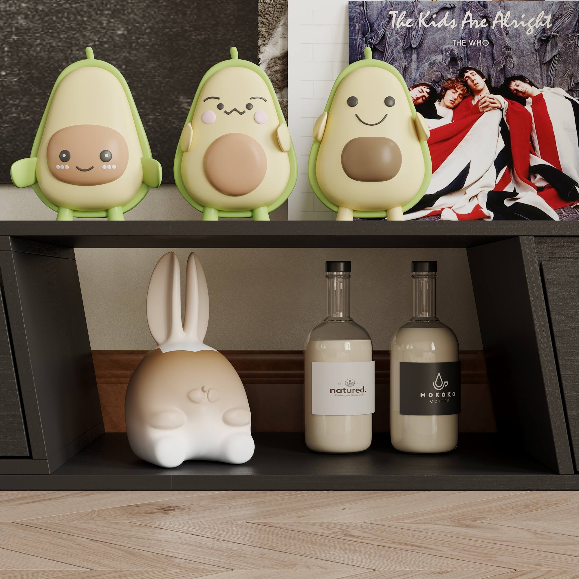 The Kids Are Alright is the title of the album displayed on the shelf.