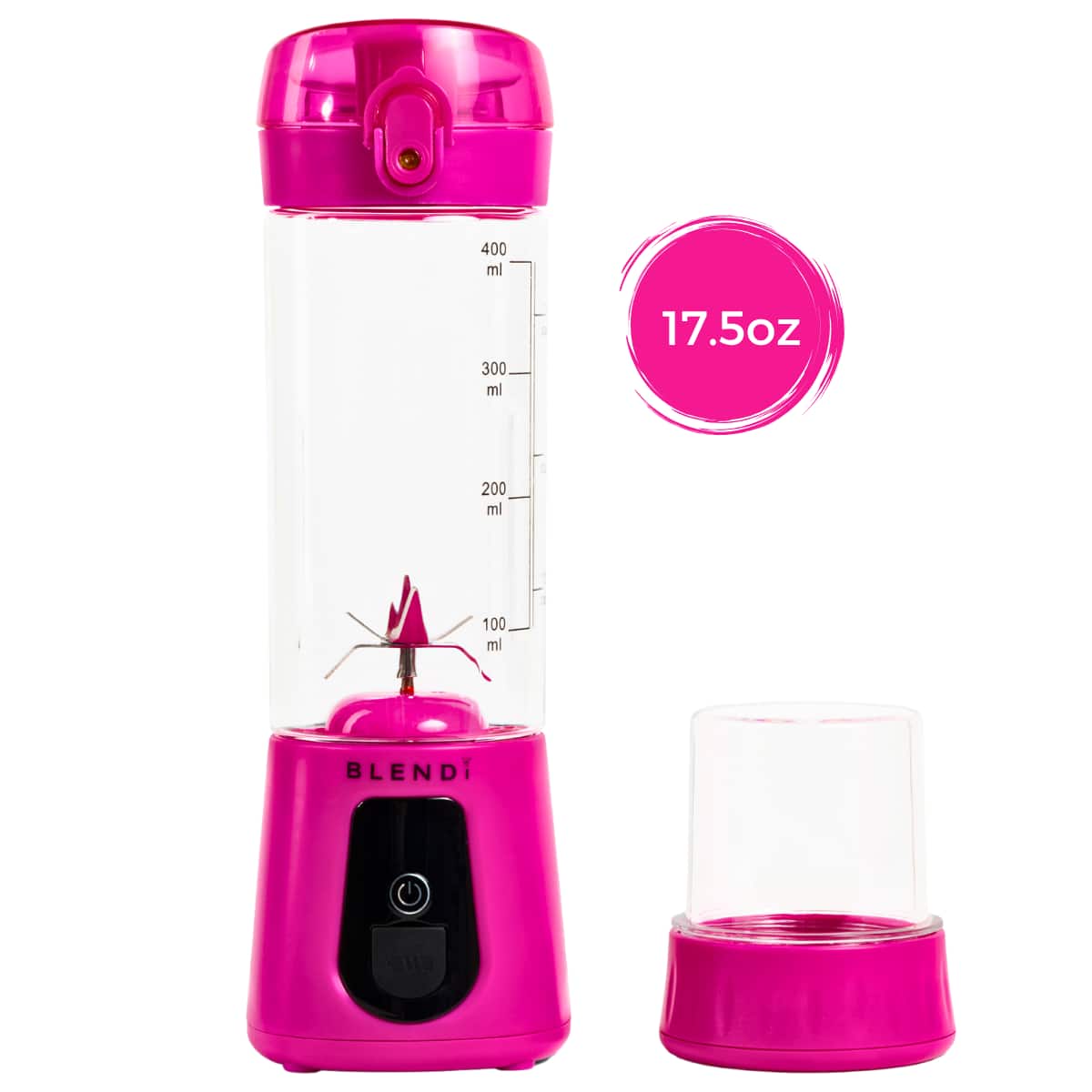 BLENDi - Pro+ 120W 17‑oz Portable Personal Blender for Smoothies & Ice Crushing - Hot Pink