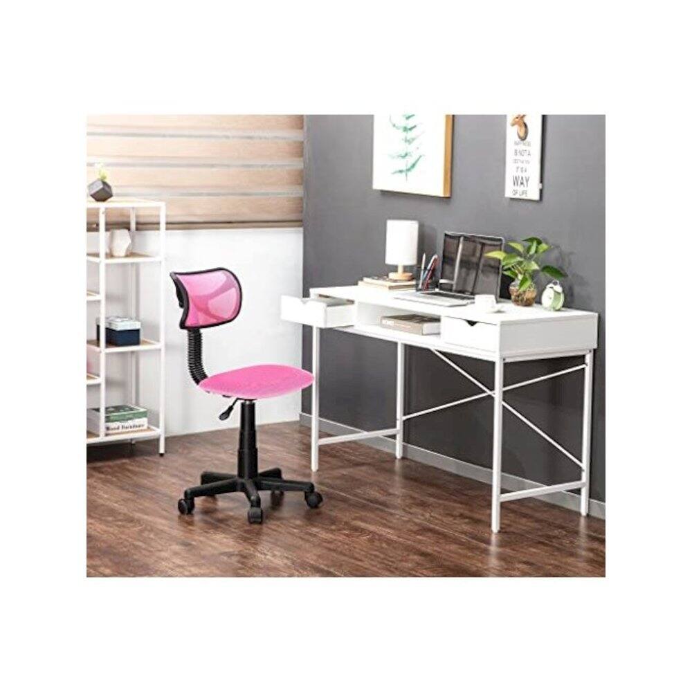 Angle. JJS - Contemporary Home Office Large Computer Laptop Workstation With Storage - White.