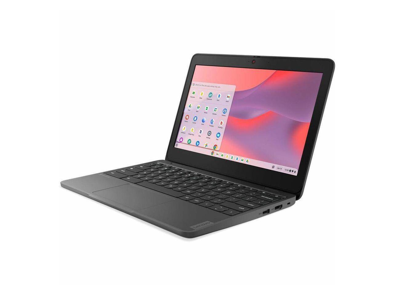 Alt View 3. Lenovo - Lenovo 100e Chromebook Gen 4 11.6" - 4 GB RAM - 32 GB - MediaTek Kompanio 520 - Graphite Gray - Gray.