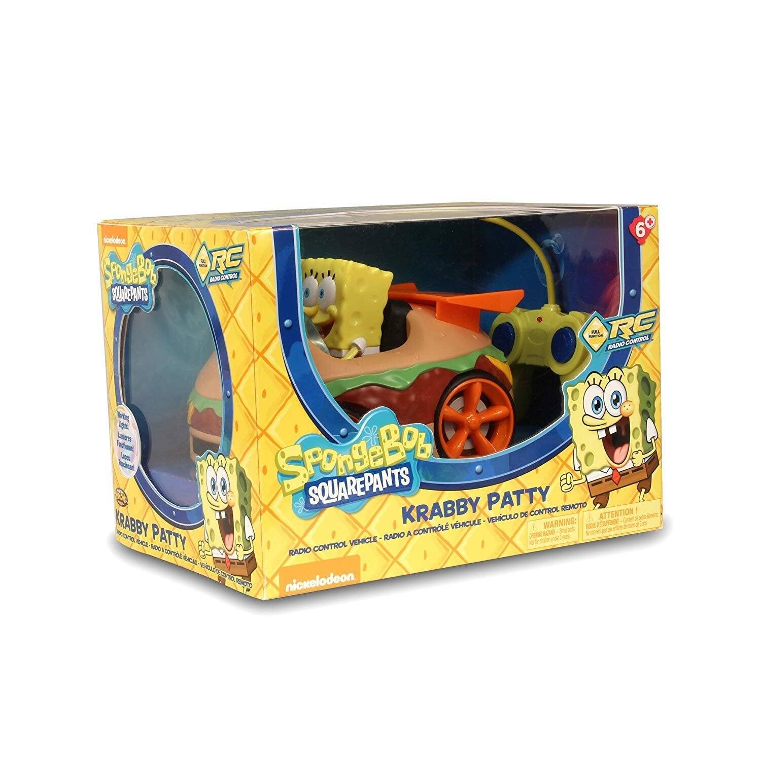 SpongeBob SquarePants  
Krabby Patty  
Radio Control Vehicle  
Radio A Control Remoto  
Vehículo de Control Remoto  
Nickelodeon  

Warning:  
Attention!  
Aviso:  
Warning:  
Attention!  

6+