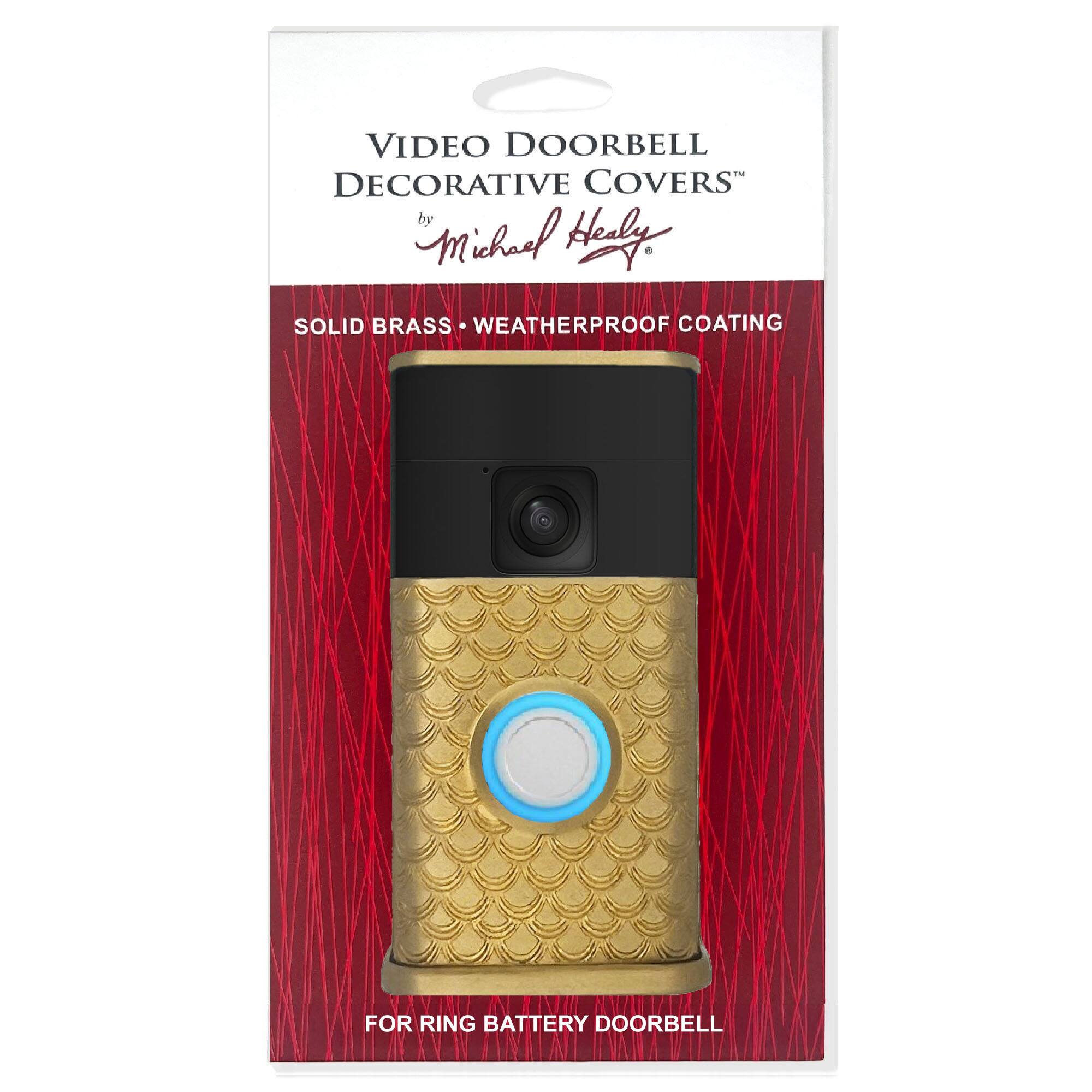 VIDEO DOORBELL DECORATIVE COVERS by Michael Herly
SOLID BRASS WEATHERPROOF COATING FOR RING BATTERY DOORBELL