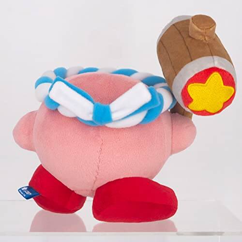 Alt View 3. Nintendo - Sanei Boeki KP62 Kirby All Star Collection Hammer By Plush Toy, Size S, Height 5.9 inches (15 cm).