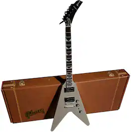 Dave Mustaine - Axe Heaven Gibson Dave Mustaine Flying V EXP Silver Metallic Mini Guitar GG-524 - COLLECTIBLES - Multicolor
