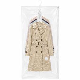 Garnen - Hanging Vacuum Storage Bag 26"x43", Vacuum Seal Bags for Clothing, Vacuum Bags for Coats Jackets Dresses Compression Bag - Clear