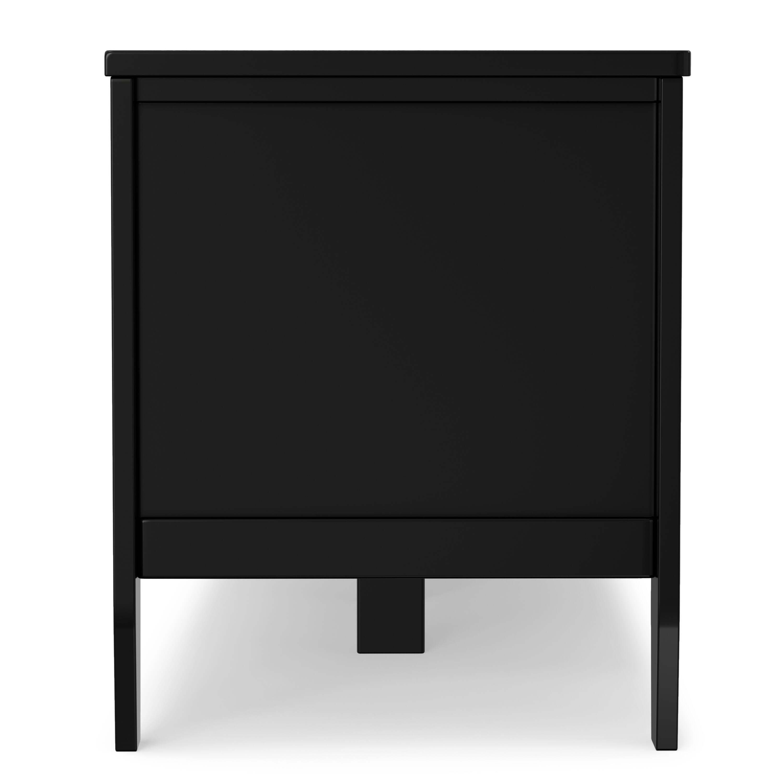 Alt View 2. Simpli Home - Simpli Home Brooklyn 51W Storage Bench Trunk - Black.