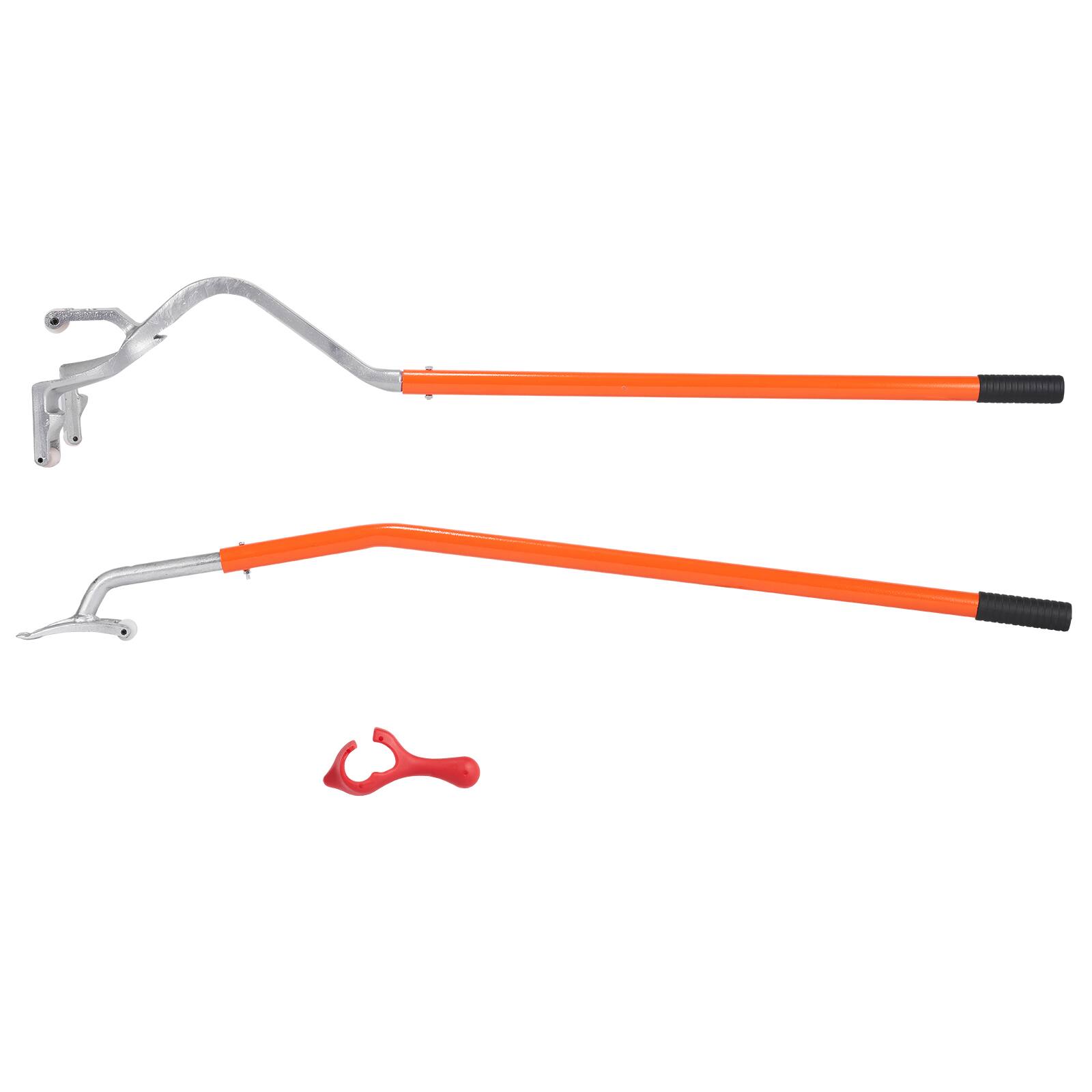 Alt View 5. VEVOR - Tire Mount Demount Tool, 22.5"-24.5" Manual Steel Tire Changer Mount Demount Removal Tool, with Extra Bead Holder - Red;Silver.